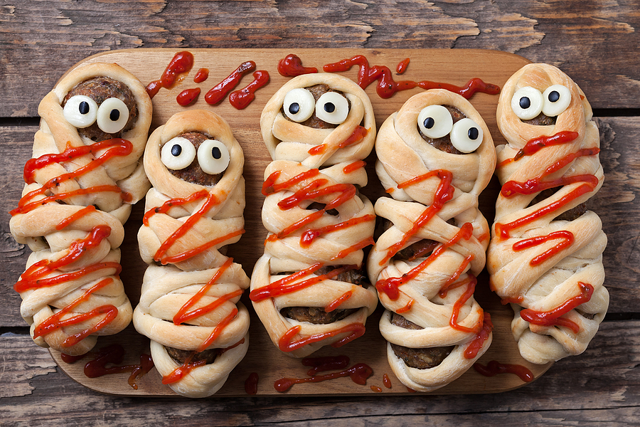 Sausage Mummies Halloween Catering 
